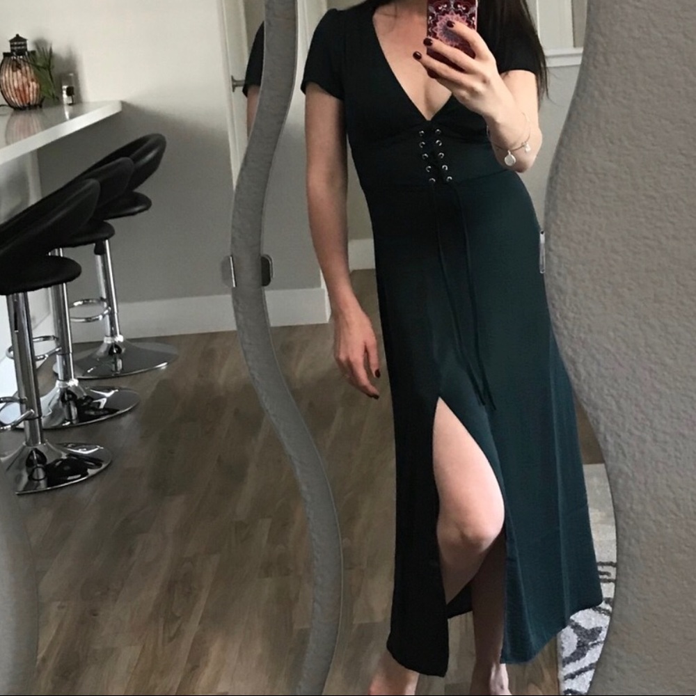 Express green maxi dress